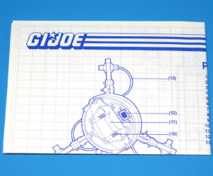 1987 GI JOE COBRA POGO BALLISTIC BATTLE BALL SPARE BLUEPRINT INSTRUCTIONS NL FR BENELUX HASBRO