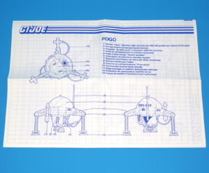 1987 GI JOE COBRA POGO BALLISTIC BATTLE BALL SPARE BLUEPRINT INSTRUCTIONS NL FR BENELUX HASBRO