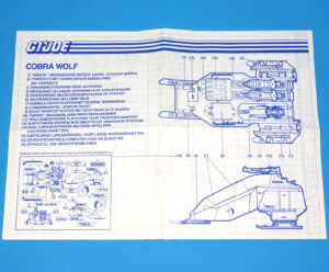 1987 GI JOE COBRA WOLF SPARE BLUEPRINT INSTRUCTIONS NL FR BENELUX HASBRO