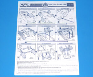 1989 GI JOE SLAUGHTER’S MARAUDERS EQUALIZER SPARE BLUEPRINT INSTRUCTIONS US USA HASBRO