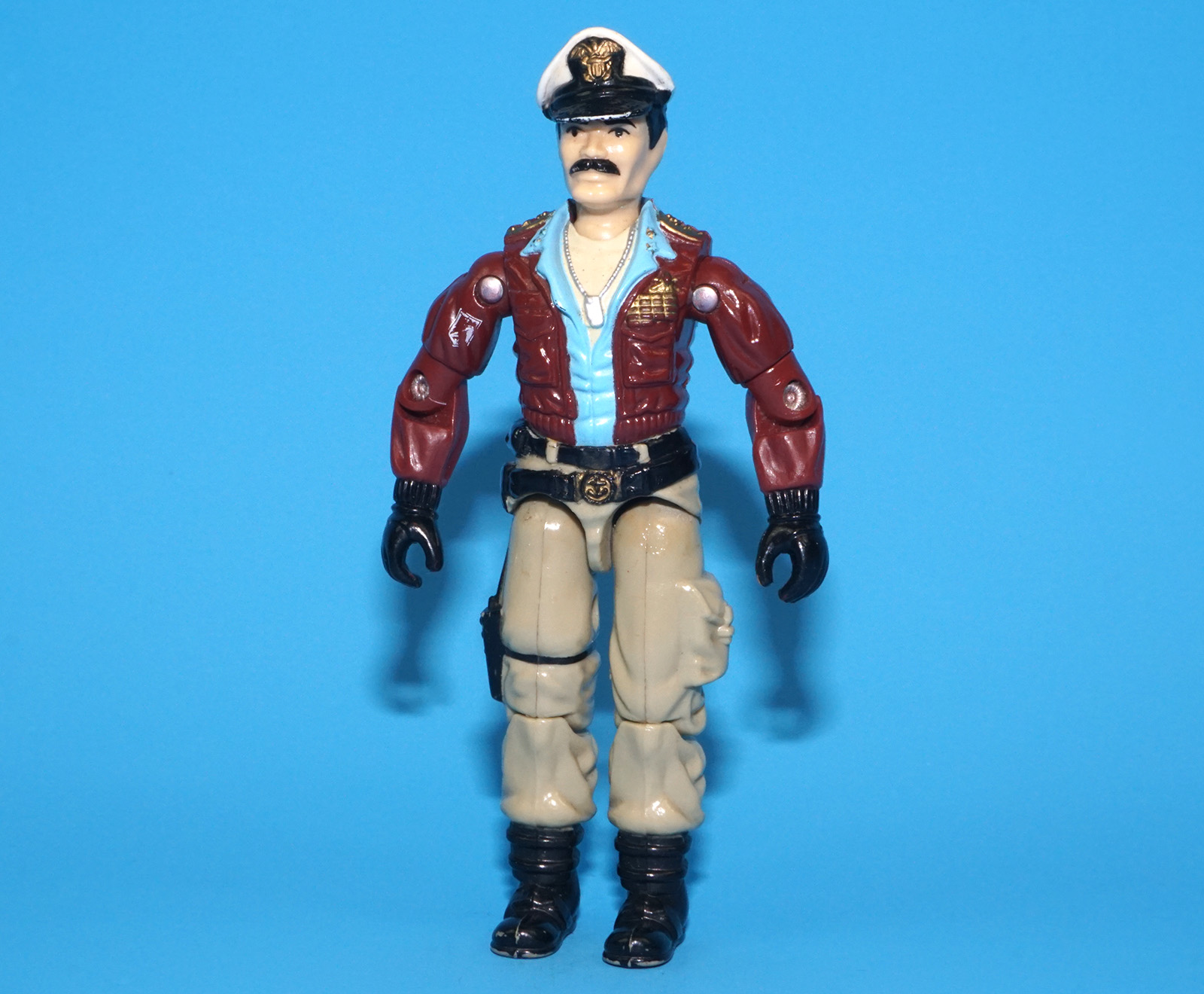 1985 GI JOE KEEL HAUL v1 USS FLAGG CAPTAIN C8+ HASBRO - Image 2
