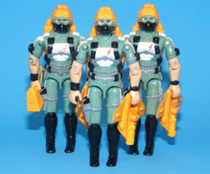 1986 GI JOE WET-SUIT v1 ARMY BUILDER LOT (3) HASBRO