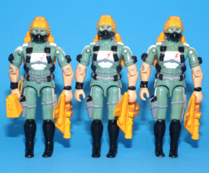 1986 GI JOE WET-SUIT v1 ARMY BUILDER LOT (3) HASBRO