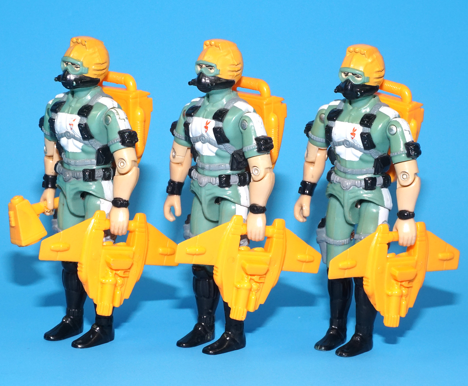 1986 GI JOE WET-SUIT v1 ARMY BUILDER LOT (3) HASBRO - Image 3