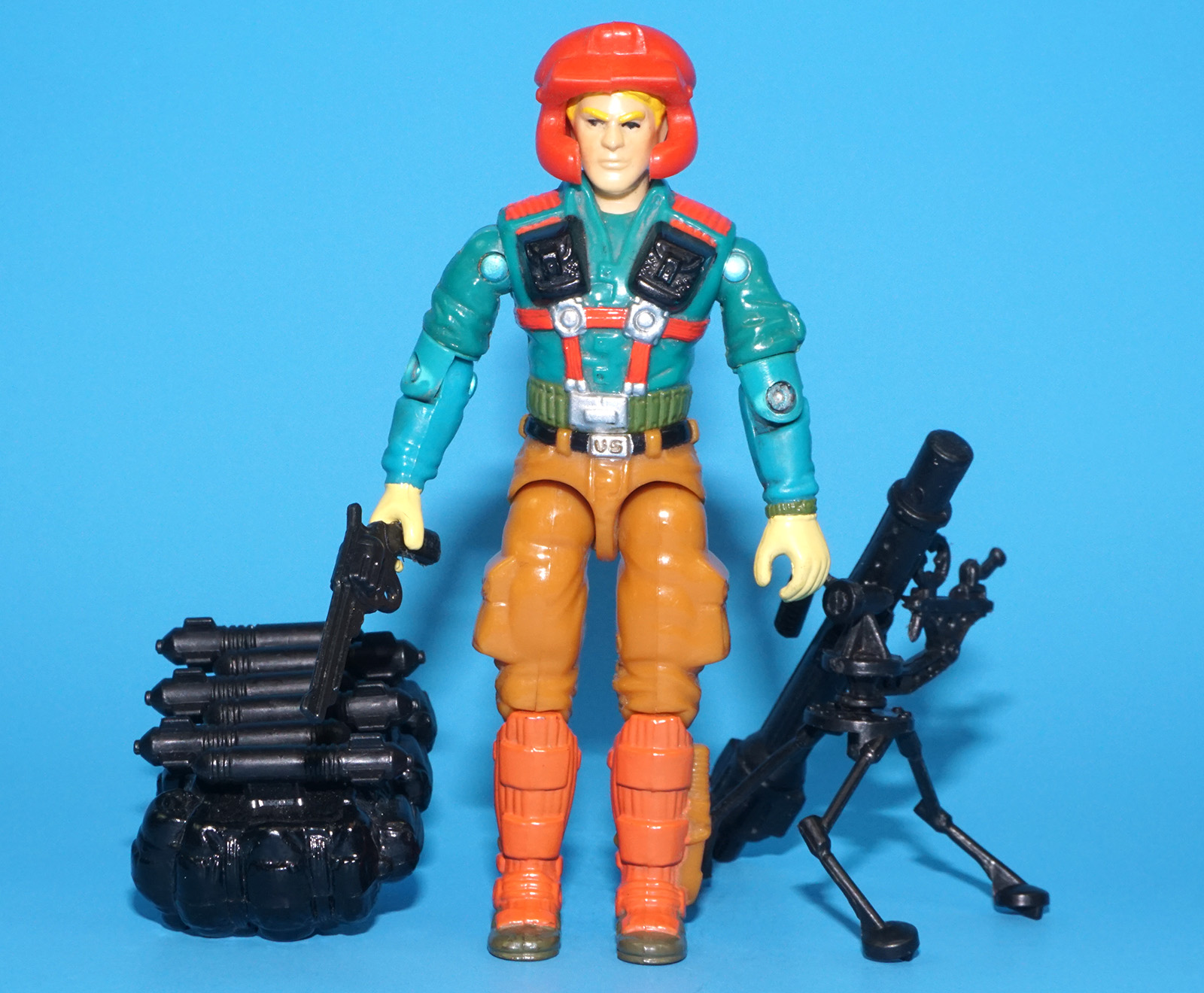 1989 GI JOE DOWNTOWN v1 100% COMPLETE C9 EURO YELLOW HANDS HASBRO READ