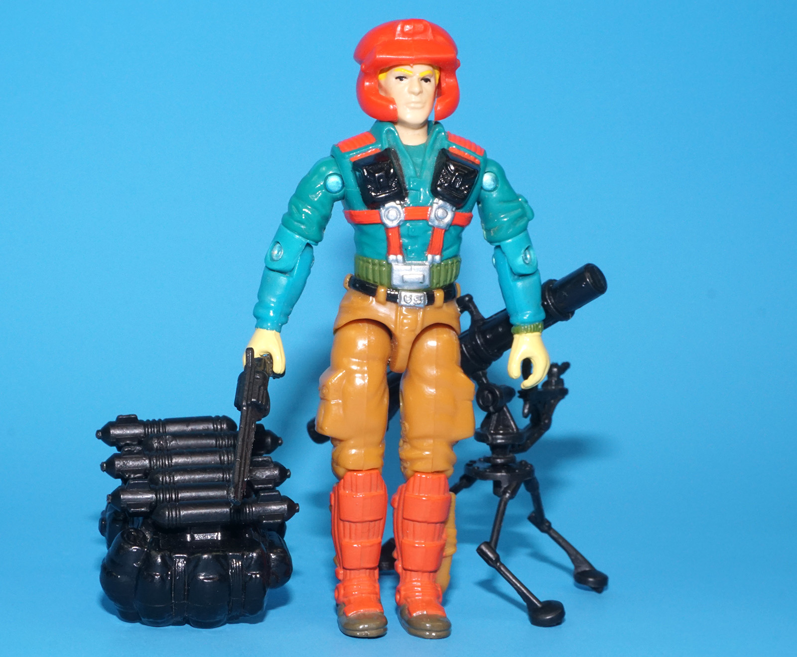 1989 GI JOE DOWNTOWN v1 100% COMPLETE C9 EURO YELLOW HANDS HASBRO - Image 2