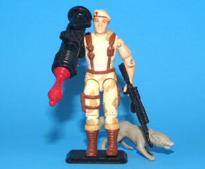 1991 GI JOE DUSTY & SANDSTORM v3 EURO MISSILE VARIANT C8+ HASBRO