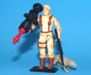 1991 GI JOE DUSTY & SANDSTORM v3 EURO MISSILE VARIANT C8+ HASBRO