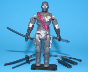 1994 GI JOE SHADOW NINJAS SNAKE EYES v6 100% COMPLETE C8+ HASBRO