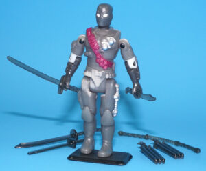 1994 GI JOE SHADOW NINJAS SNAKE EYES v6 100% COMPLETE C8+ HASBRO