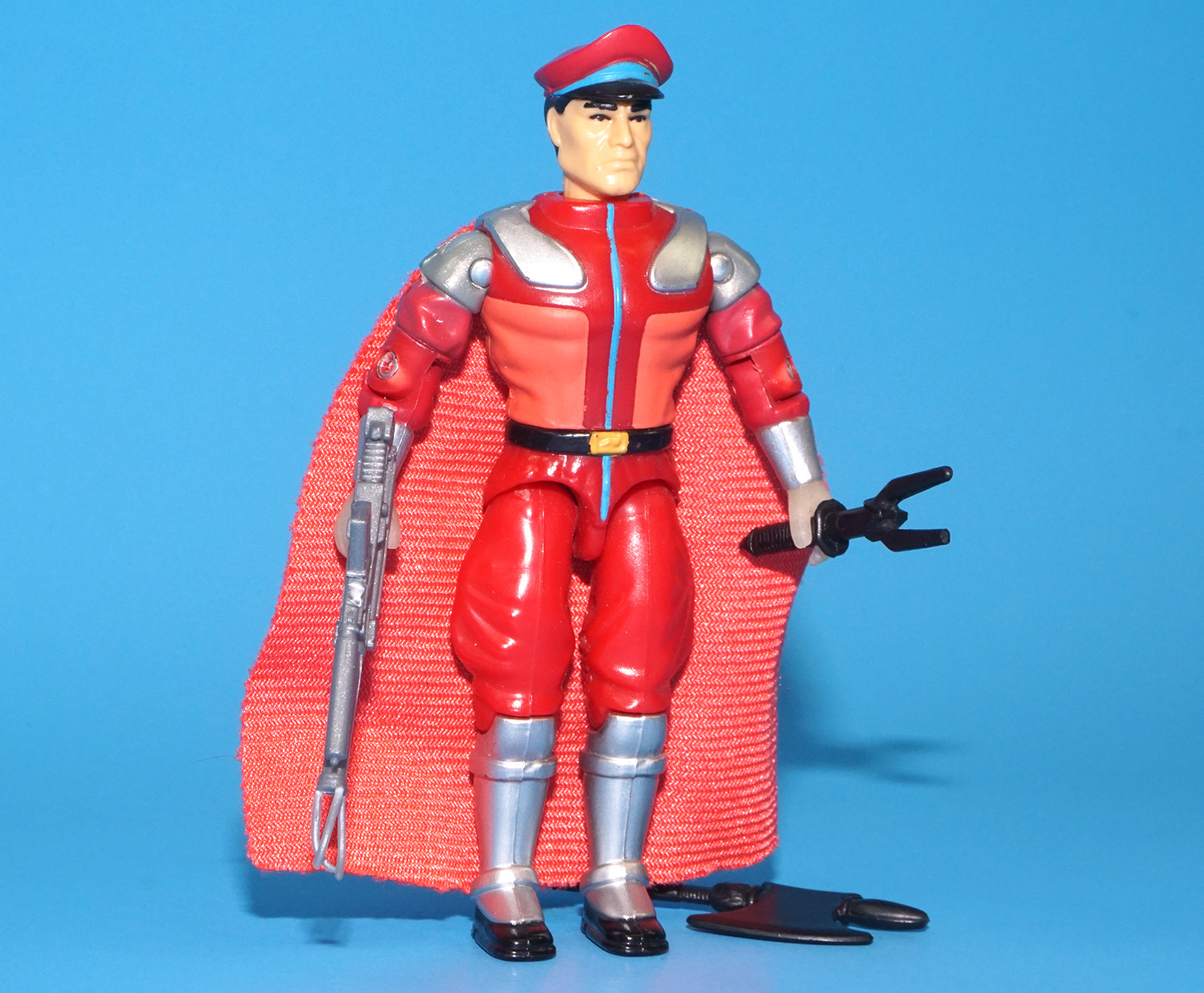 1994 GI JOE STREET FIGHTER MOVIE M. BISON NEAR COMPLETE C9+ HASBRO - Image 3