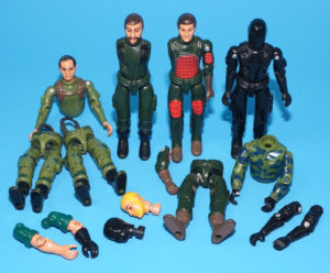 GI JOE COMANDOS EM ACAO ACTION FIGURE BODY PARTS JOB LOT SPARES REPAIR 1984-86 ESTRELA BRAZIL
