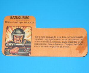 1984 GI JOE COMANDOS EM ACAO DRAGON 1982 ZAP v1 FILE CARD ESTRELA BRAZIL