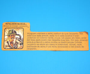 1986 GI JOE COMANDOS EM ACAO LEOPARDO 1984 RECONDO v1 FILE CARD ESTRELA BRAZIL