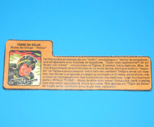 1989 GI JOE COMANDOS EM ACAO FORCA TIGRE FELINO DUSTY FILE CARD ESTRELA BRAZIL