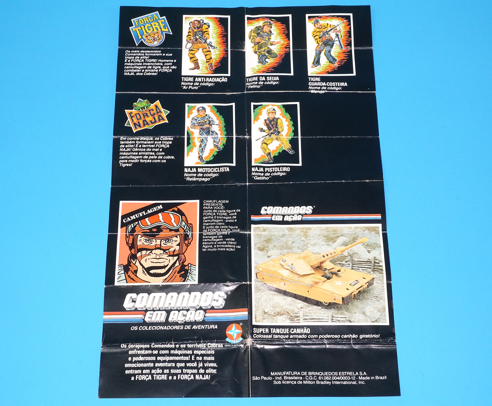 1989 GI JOE COMANDOS EM ACÃO TOY CATALOG KATALOG FOLDOUT ESTRELA BRAZIL - Image 3