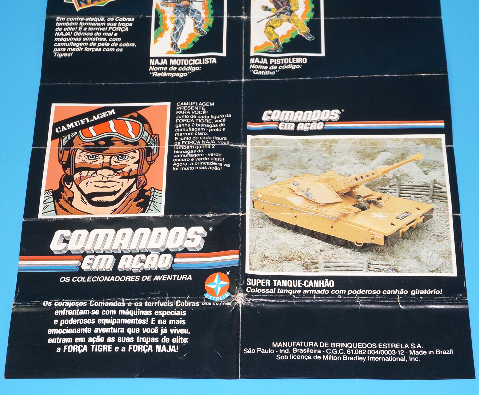 1989 GI JOE COMANDOS EM ACÃO TOY CATALOG KATALOG FOLDOUT ESTRELA BRAZIL - Image 5