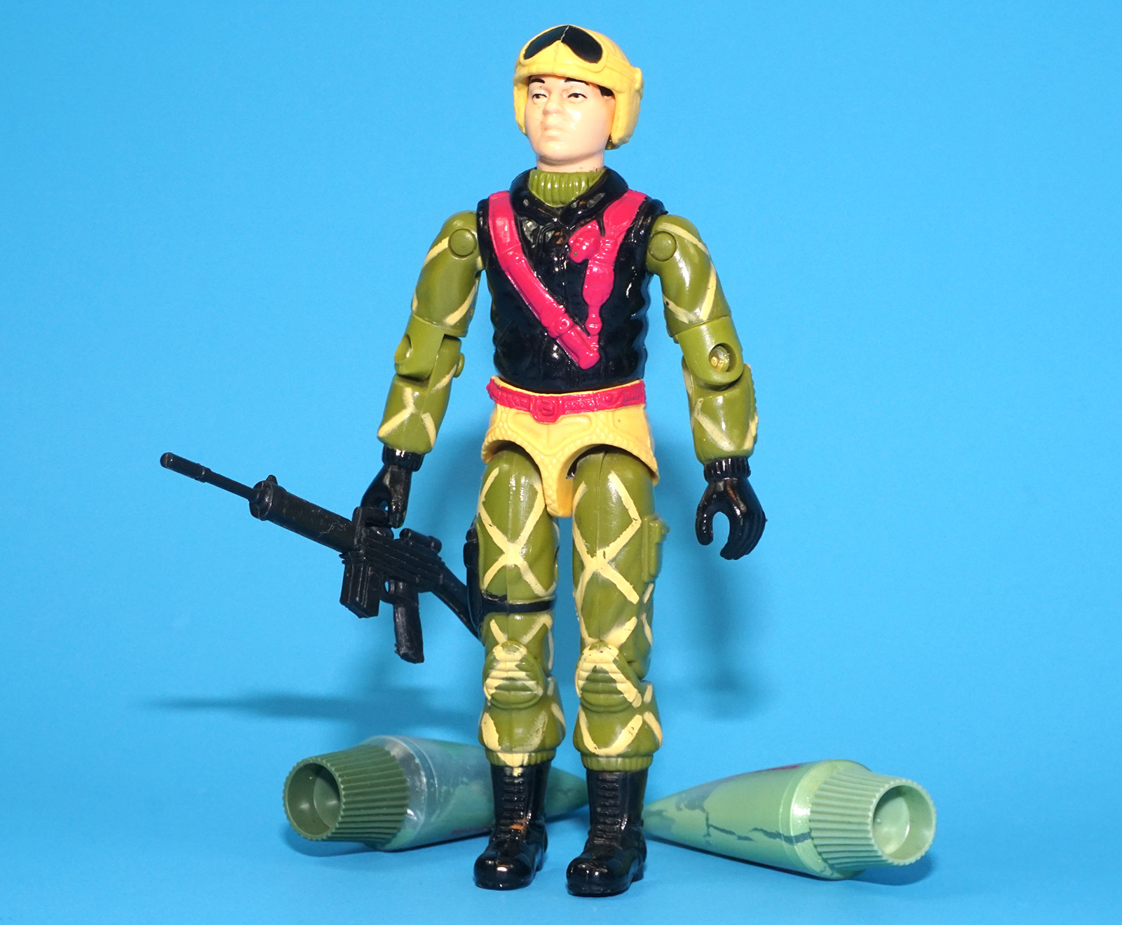 1989 GI JOE COMANDOS EM ACAO FORCA NAJA GATILHO 100% COMPLETE C9+ PYTHON AIRBORNE ESTRELA BRAZIL - Image 2