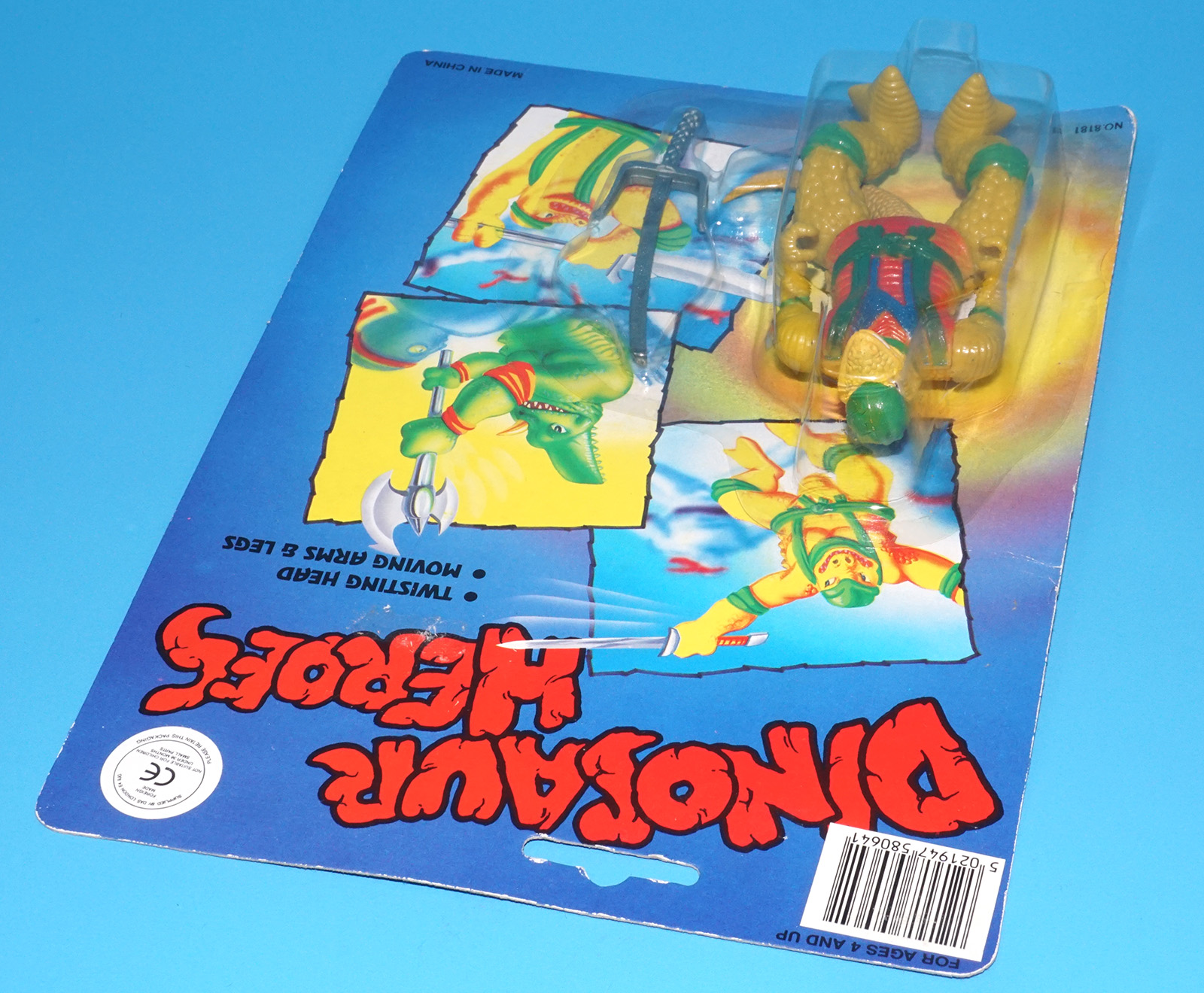 DINOSAUR HEROES ACTION FIGURE MOC MOSC SEALED CARD 1990 CHINA BOOTLEG DINOSAUCERS DINO WARRIORS - Image 6