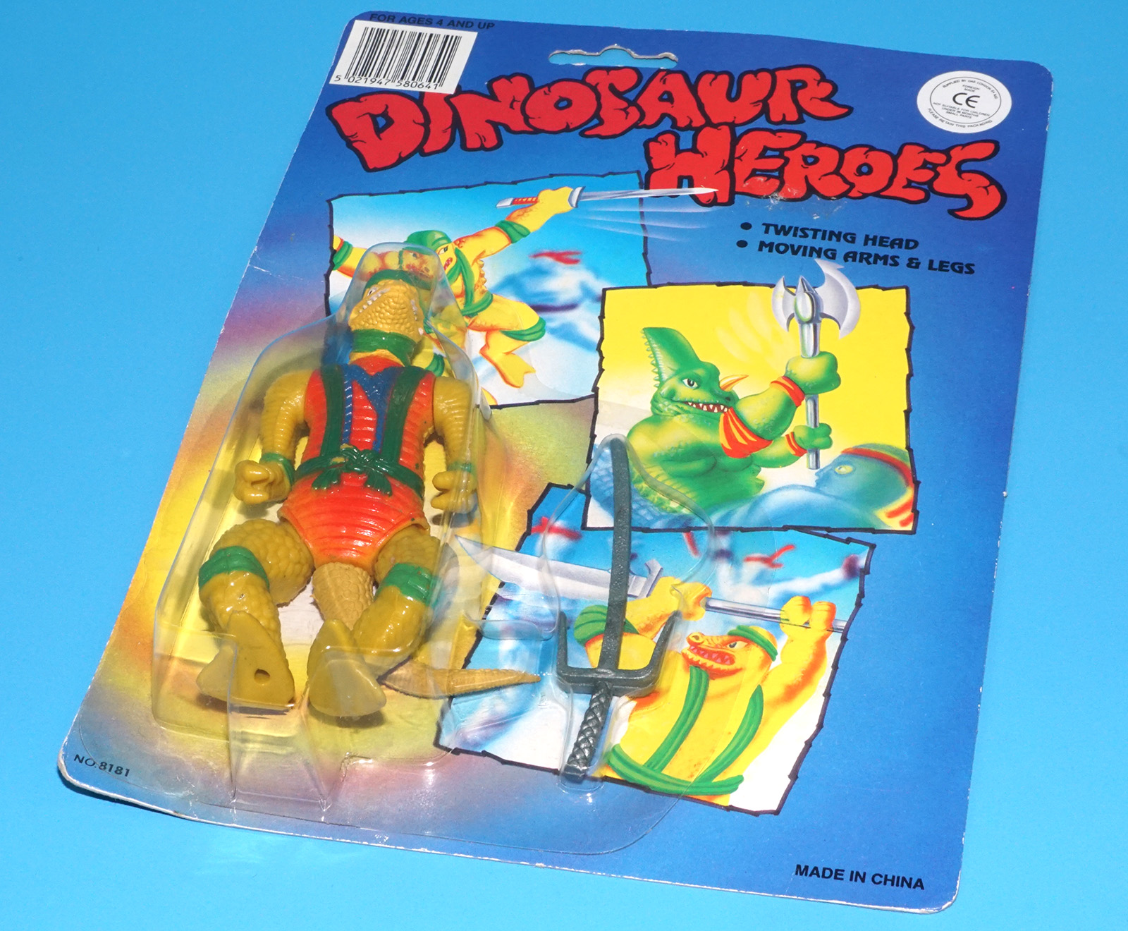DINOSAUR HEROES ACTION FIGURE MOC MOSC SEALED CARD 1990 CHINA BOOTLEG DINOSAUCERS DINO WARRIORS - Image 8