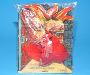 EL DEMONIO NICANOR MOC MOSC SEALED CARD 1966 QUIOSCOS SPAIN DEMON NOVELTY TOY