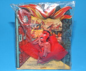 EL DEMONIO NICANOR MOC MOSC SEALED CARD 1966 QUIOSCOS SPAIN DEMON NOVELTY TOY