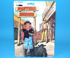 WESTERN HEROES FULLY POSABLE ACTION FIGURE MOC MOSC 1990 CHINA BOOTLEG MOTU KO