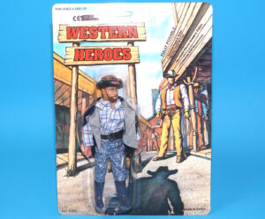 WESTERN HEROES FULLY POSABLE ACTION FIGURE MOC MOSC 1990 CHINA BOOTLEG MOTU KO