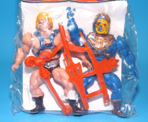 MOTU KO HEROES DE LA LUCHA LIBRE HE-MAN & SKELETOR MOC MOSC SEALED CARD 1990 MEXICAN BOOTLEG MEXICO