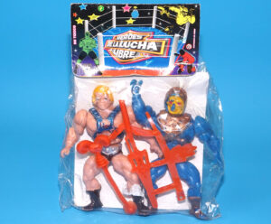 MOTU KO HEROES DE LA LUCHA LIBRE HE-MAN & SKELETOR MOC MOSC SEALED CARD 1990 MEXICAN BOOTLEG MEXICO