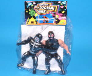 MOTU KO HEROES DE LA LUCHA LIBRE SKELETOR & LUCHADOR MOC MOSC SEALED CARD 1990 MEXICAN BOOTLEG MEXICO