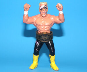 WCW WORLD CHAMPIONSHOP WRESTLING STING BLACK PANTS 100% COMPLETE UK EXCLUSIVE 1990 GALOOB
