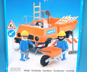 PLAYMOBIL CLICKY 3203 3203S1V3 CONCTRUCTION TRUCK SET COMPLETE BOXED EURO BOX 1982 GEOBRA