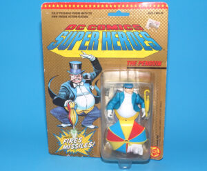 DC COMICS SUPER HEROES THE PENGUIN FIRES MISSILES MOC MOSC US CARD 1989 TOY BIZ