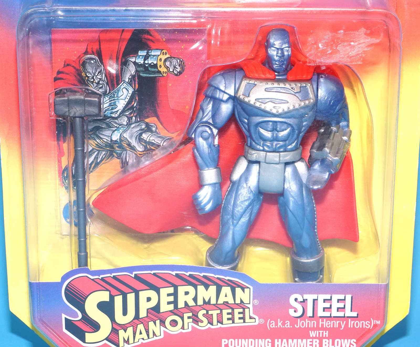SUPERMAN MAN OF STEEL A.K.A. JOHN HENRY IRONS MOC MOSC US CARD 1995 KENNER - Image 2