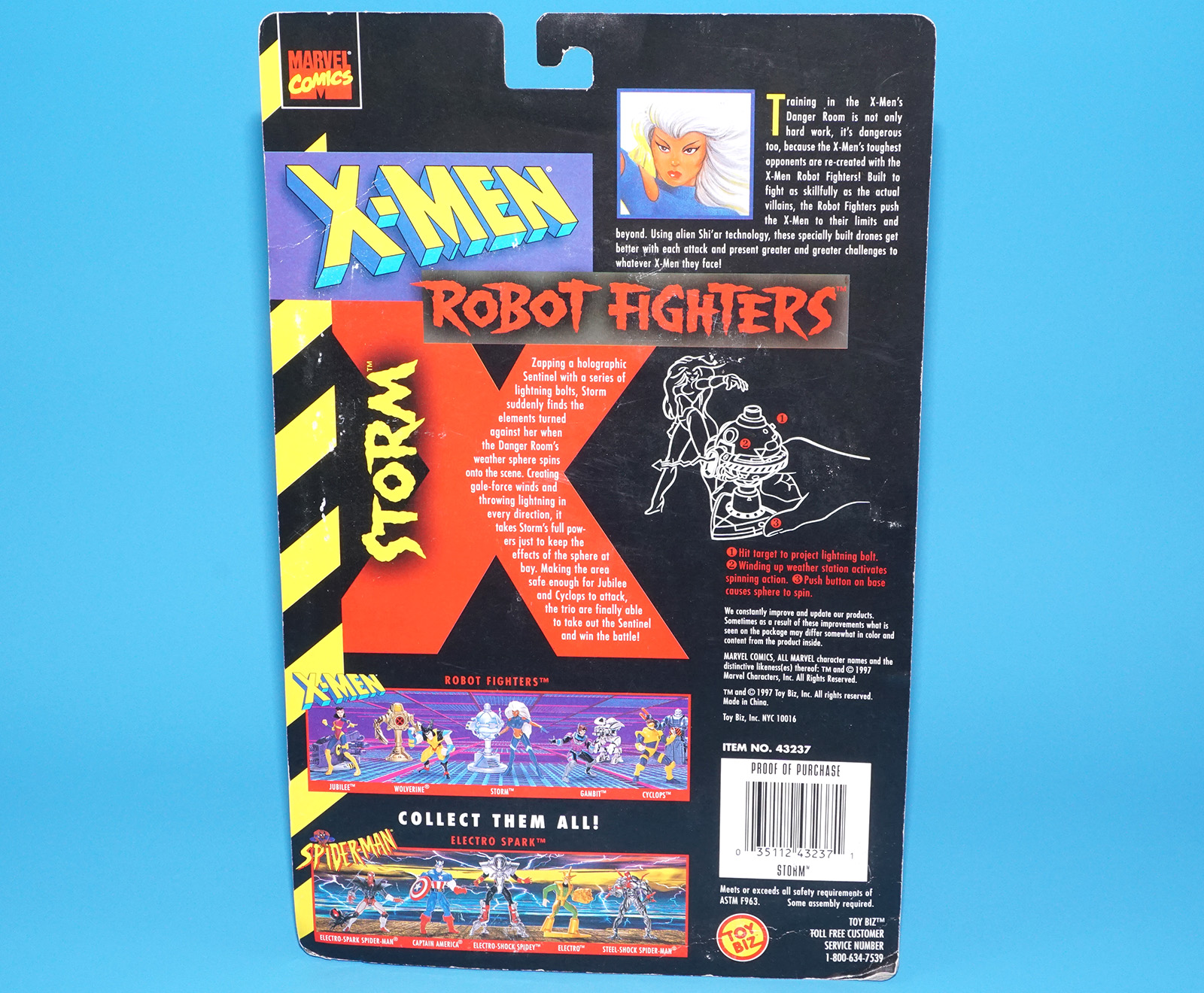 MARVEL X-MEN ROBOT FIGHTERS STORM MOC MOSC US CARD 1997 TOY BIZ - Image 7