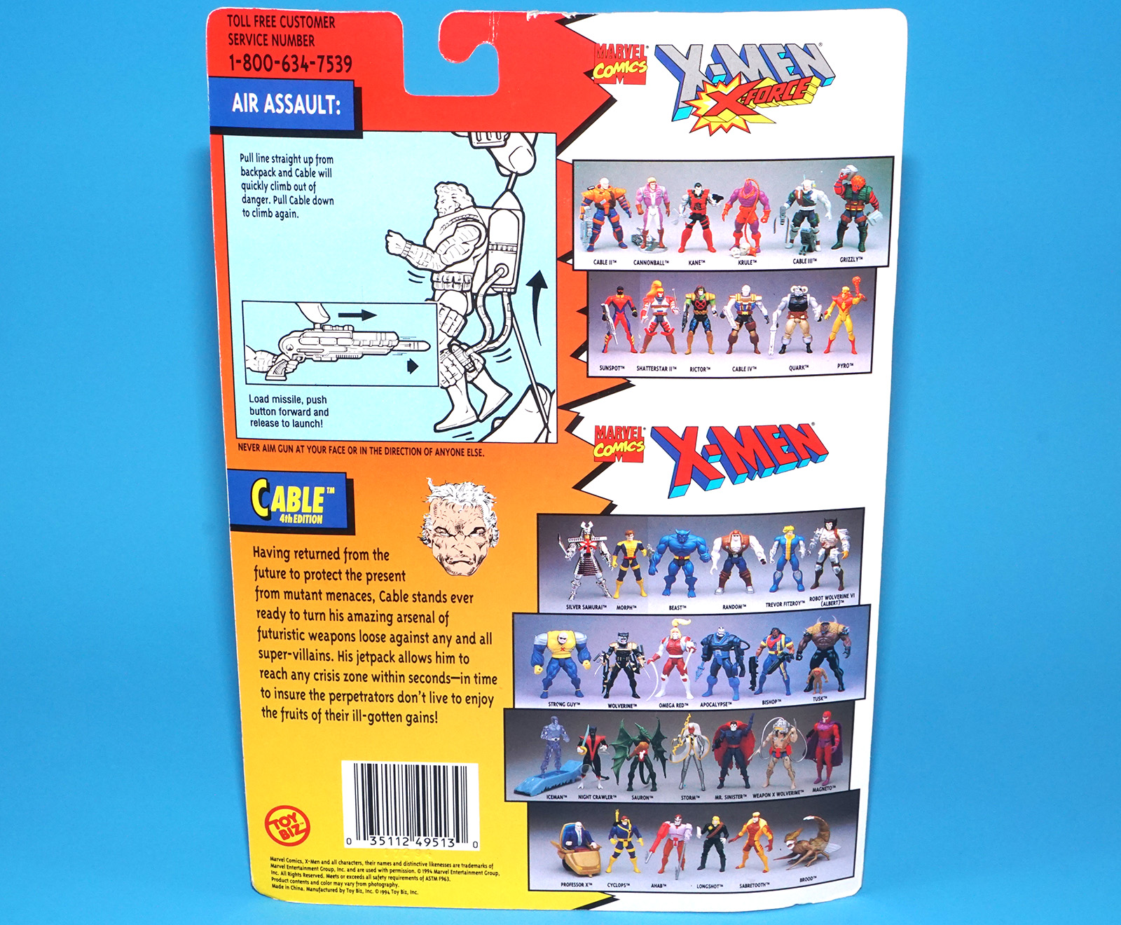 MARVEL X-MEN THE UNCANNY X-FORCE CABLE 4TH EDITION MOC MOSC 1994 TOY BIZ - Image 7