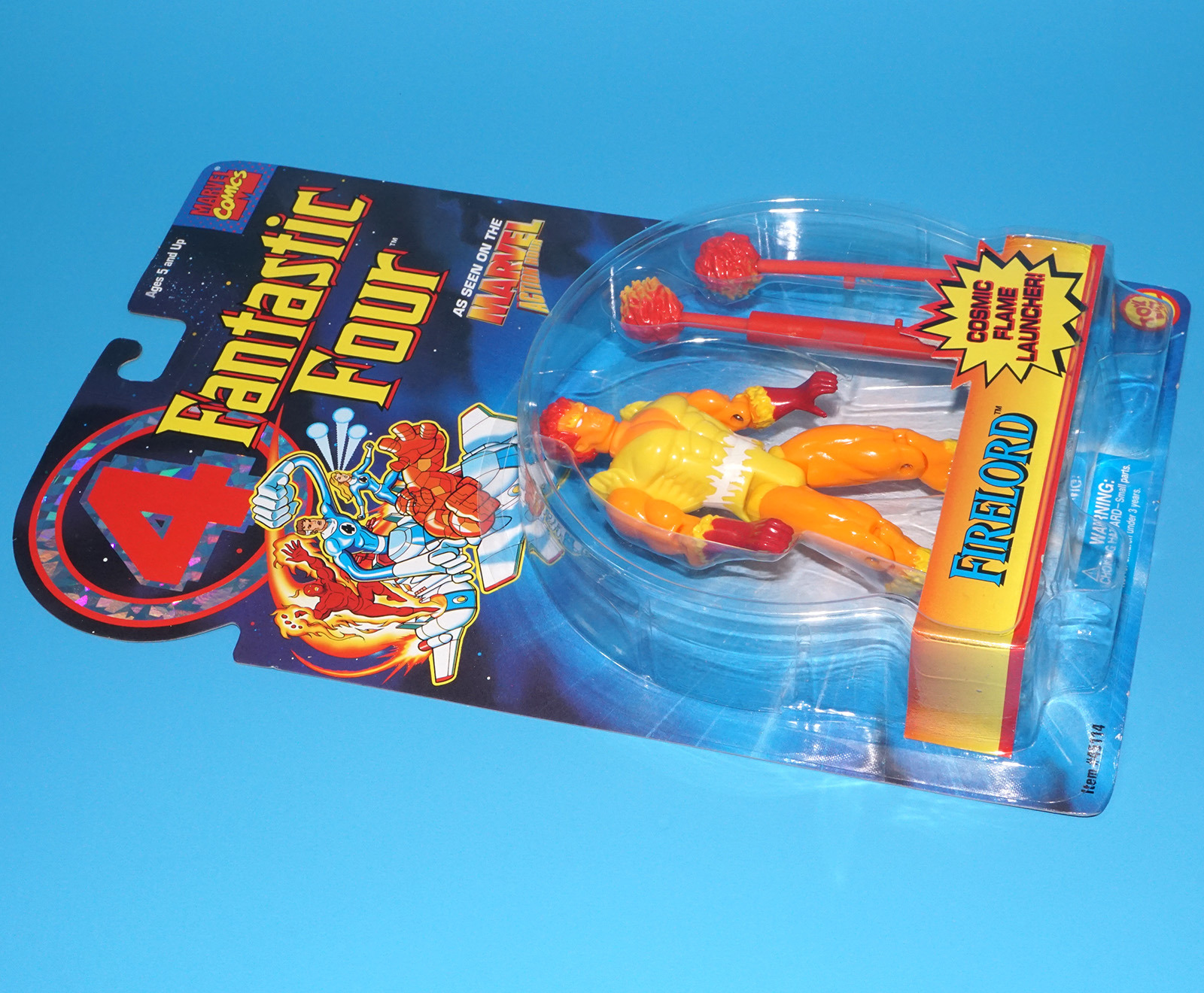 MARVEL COMICS SUPER HEROES FANTASTIC FOUR FIRELORD MOC MOSC 1995 TOY BIZ - Image 3