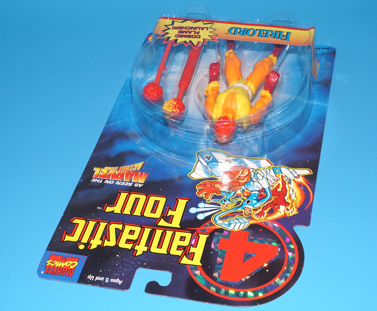 MARVEL COMICS SUPER HEROES FANTASTIC FOUR FIRELORD MOC MOSC 1995 TOY BIZ - Image 4