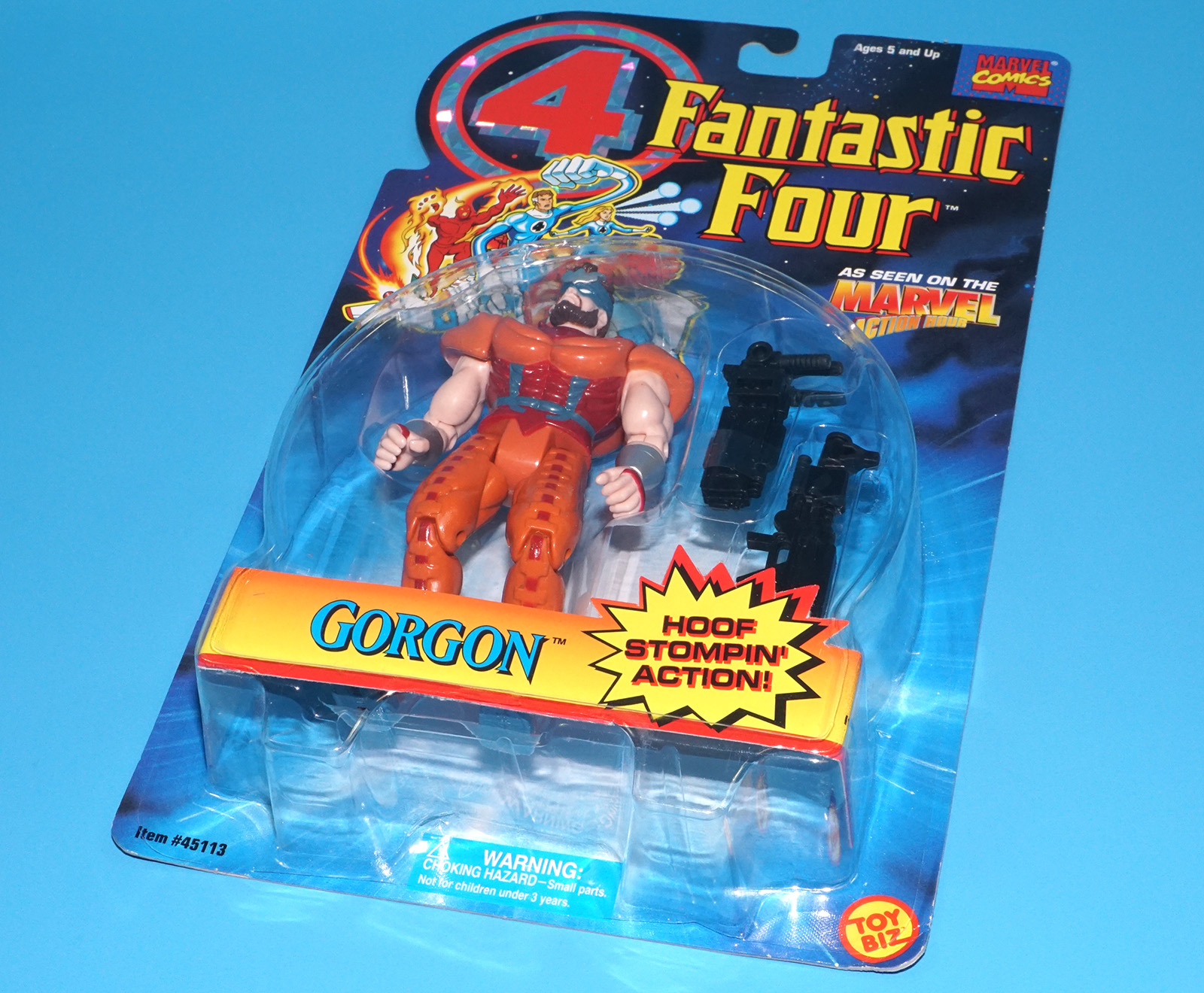 MARVEL COMICS SUPER HEROES FANTASTIC FOUR GORGON MOC MOSC 1995 TOY BIZ - Image 6