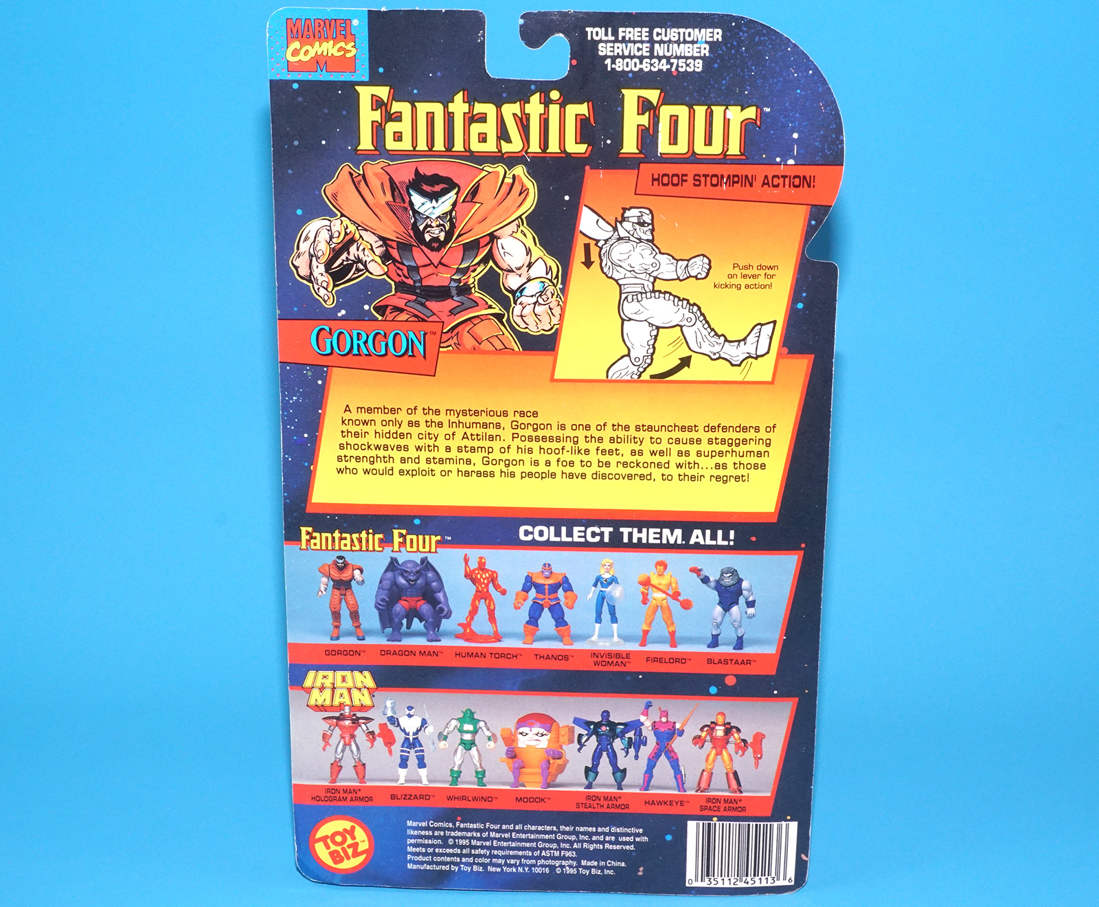 MARVEL COMICS SUPER HEROES FANTASTIC FOUR GORGON MOC MOSC 1995 TOY BIZ - Image 7