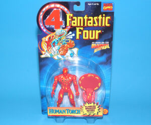 MARVEL COMICS SUPER HEROES FANTASTIC FOUR HUMAN TORCH MOC MOSC 1995 TOY BIZ