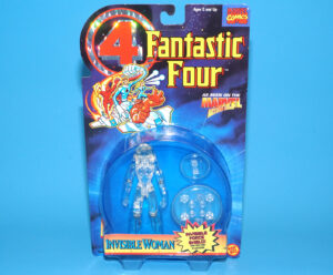 MARVEL COMICS SUPER HEROES FANTASTIC FOUR INVISIBLE WOMAN FORCE SHIELD MOC MOSC 1995 TOY BIZ