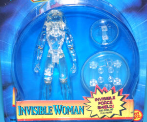 MARVEL COMICS SUPER HEROES FANTASTIC FOUR INVISIBLE WOMAN FORCE SHIELD MOC MOSC 1995 TOY BIZ