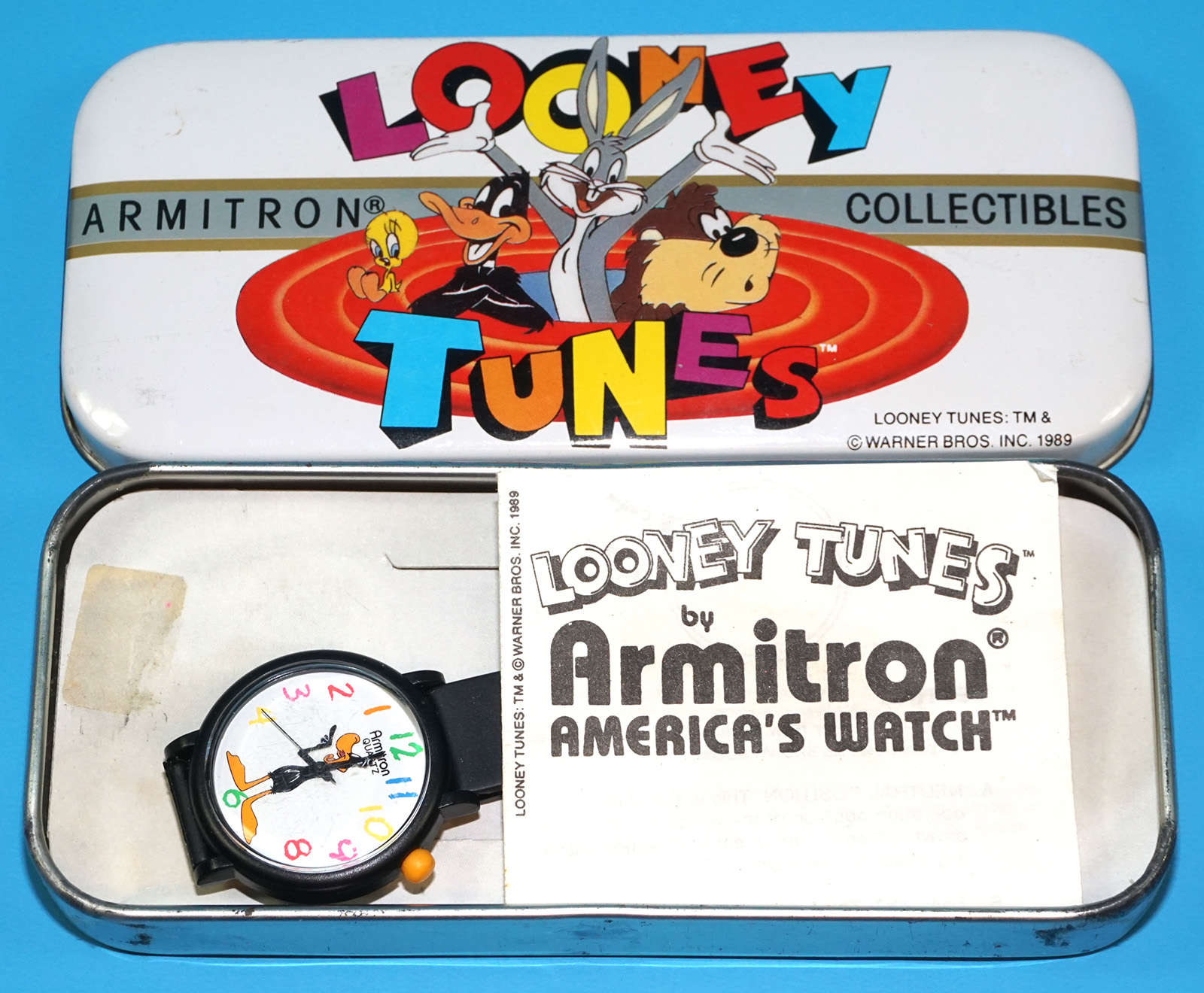 LOONEY TUNES AMERICA'S WATCH WRISTWATCH DAFFY DUCK 1989 ARMITRON COLLECTIBLES - Image 2