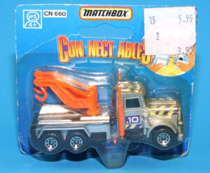 MATCHBOX CONNECTABLES PETERBILT WRECKER TRUCK MOC MOSC EURO CARD 1988 MBX MINIATURES