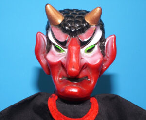 PUNCH & JUDY VINTAGE HAND PUPPET DEMON DEVIL SATAN 1970s GERMANY RUBBER SOFT VINYL HEAD
