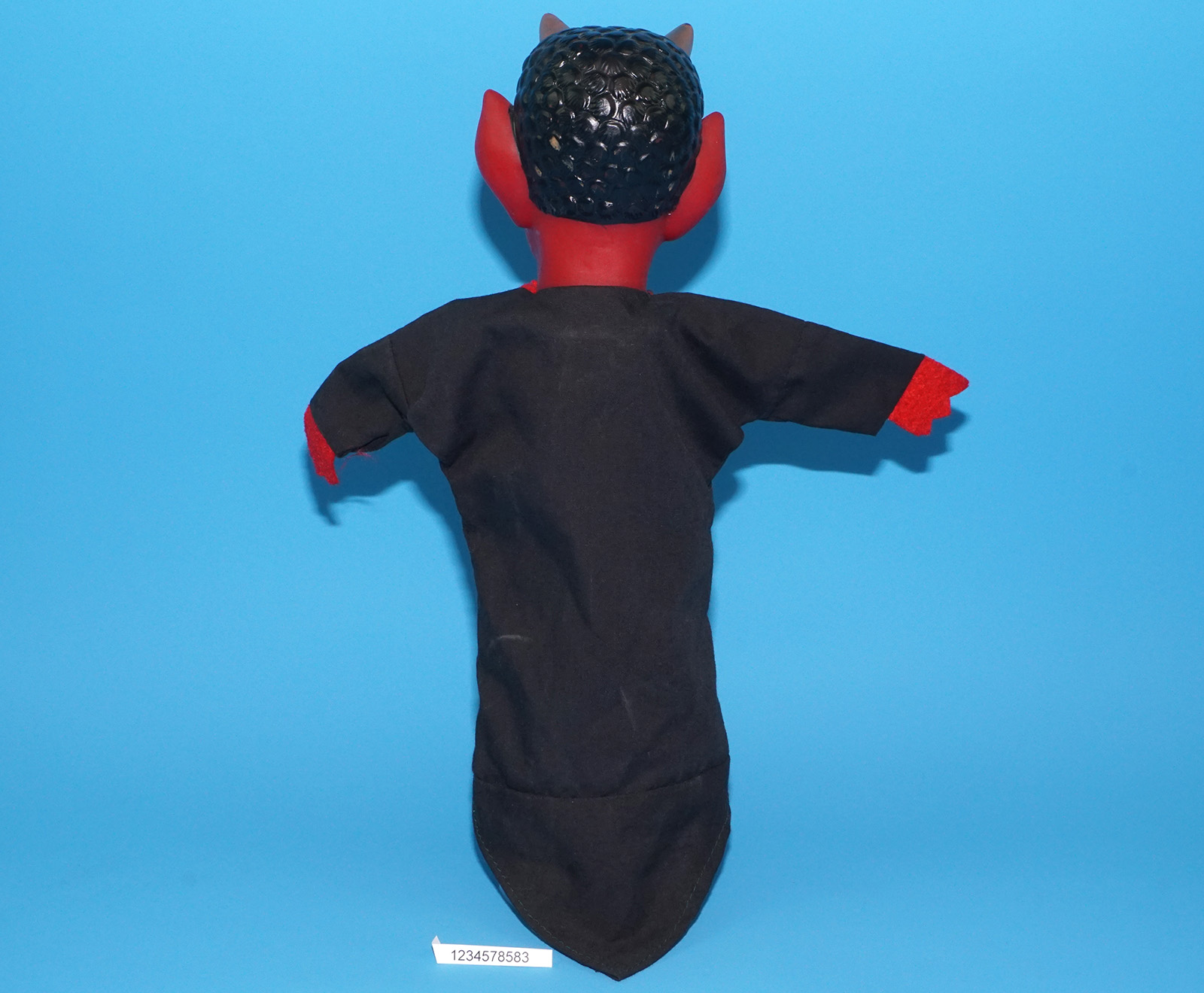PUNCH & JUDY VINTAGE HAND PUPPET DEMON DEVIL SATAN 1970s GERMANY RUBBER SOFT VINYL HEAD - Image 7