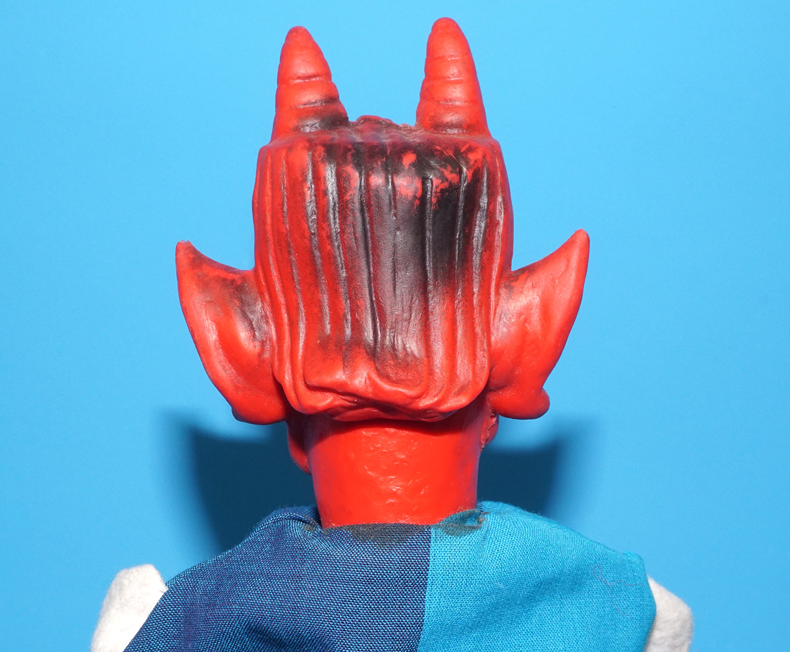 PUNCH & JUDY VINTAGE HAND PUPPET DEMON DEVIL SATAN 1970s GERMANY RUBBER SOFT VINYL HEAD - Image 6