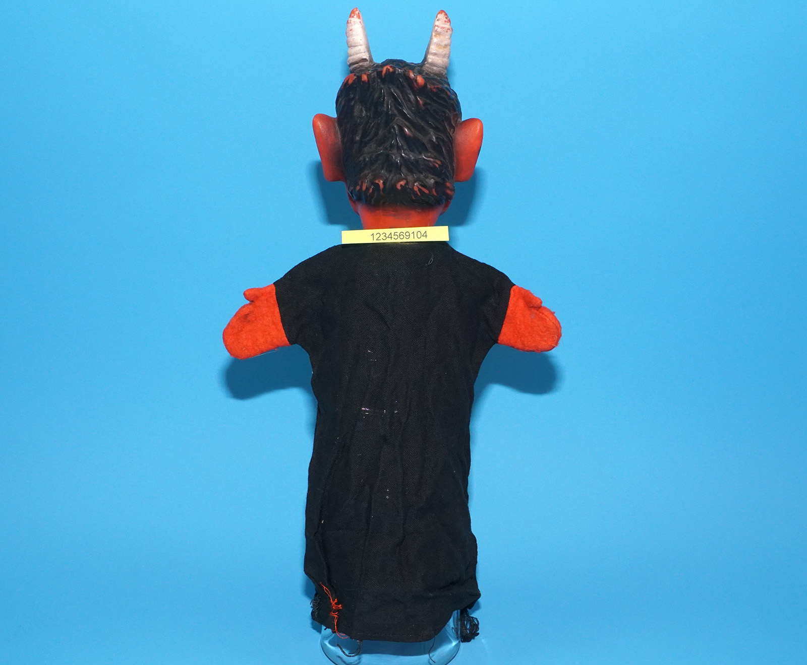 PUNCH & JUDY VINTAGE HAND PUPPET DEMON DEVIL SATAN 1970s GERMANY RUBBER SOFT VINYL HEAD - Image 7
